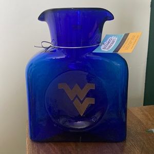 Handcrafted glass water bottle